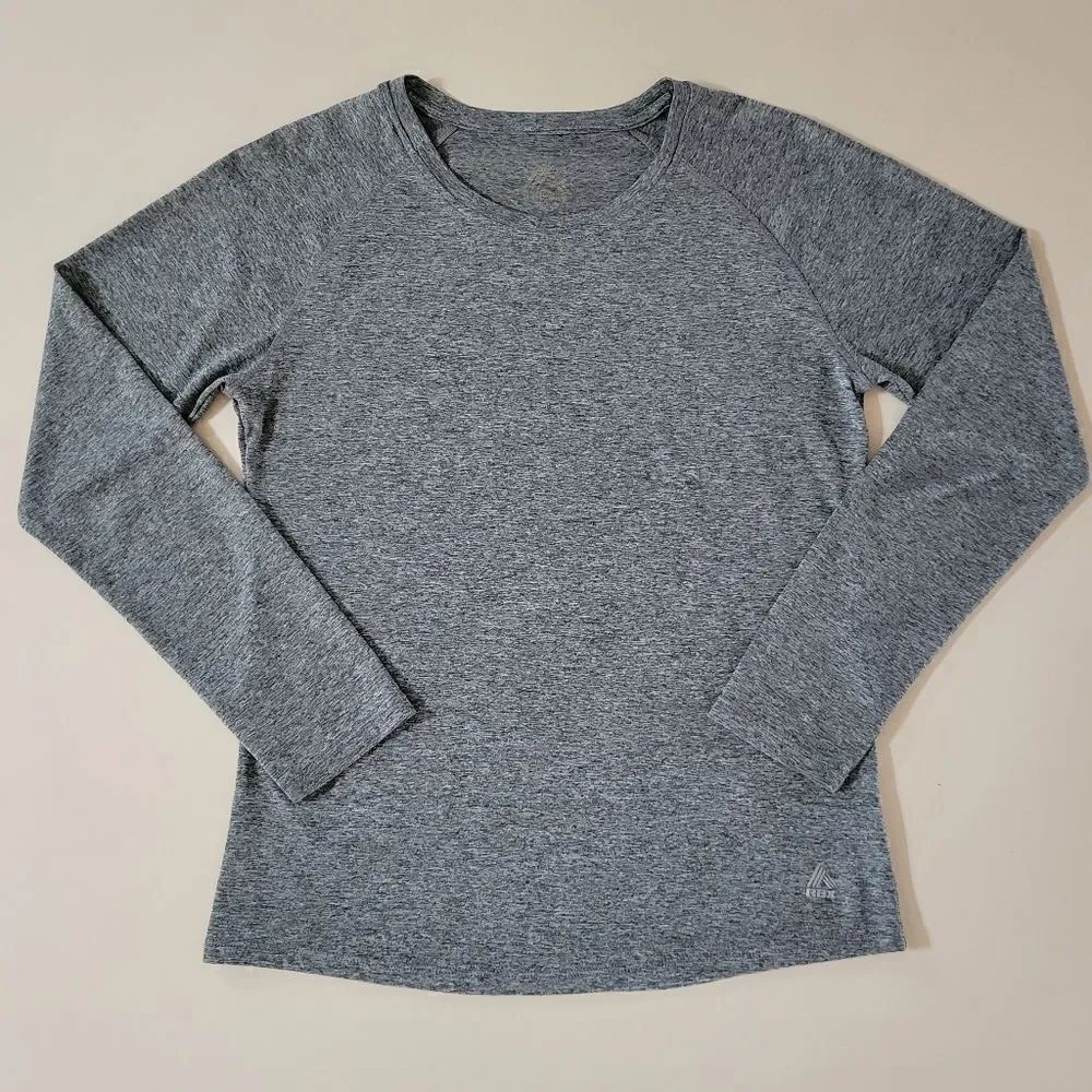 RBX Women's Gray Performance Long Sleeve Crewneck Top